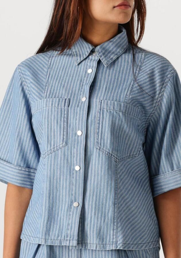 AAIKO Dames Blouses Serene Stripe Co 568 Lichtblauw - Foto 3