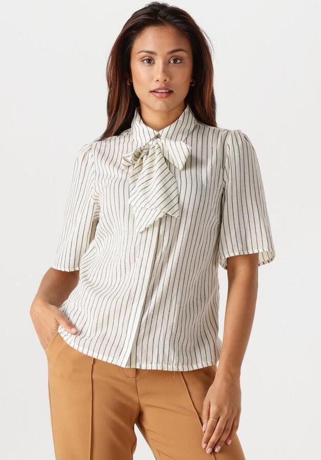 AAIKO Dames Blouses Veronne Stripe Tie Pes 351 Gebroken Wit