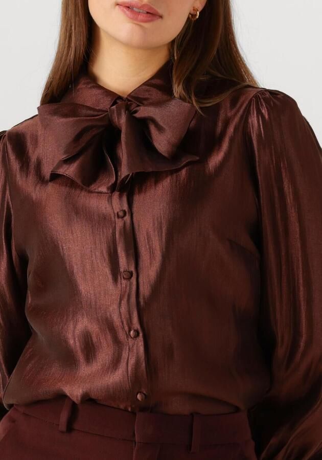 AAIKO Dames Blouses Veronne Tie Shimm Ray 517 2 Bruin - Foto 2