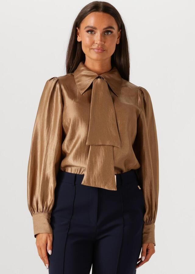 AAIKO Dames Blouses Veronne Tie Shimm Ray 517 2 Bruin - Foto 4