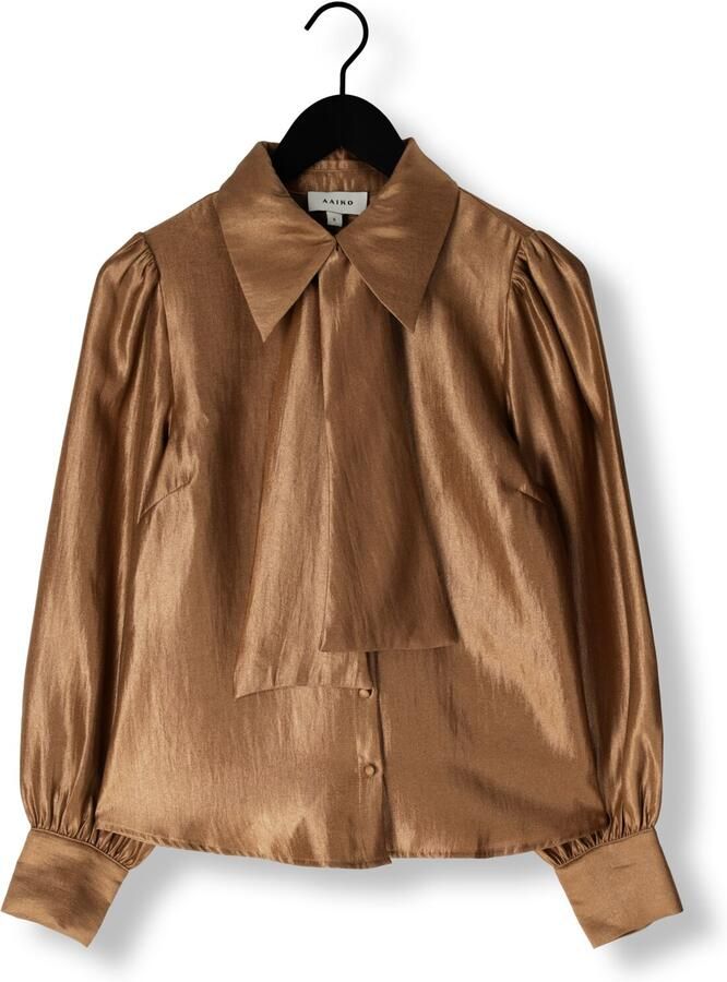 AAIKO Dames Blouses Veronne Tie Shimm Ray 517 2 Bruin
