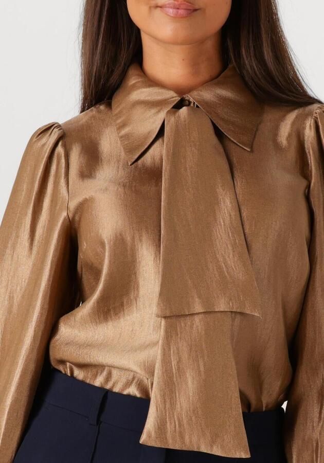 AAIKO Dames Blouses Veronne Tie Shimm Ray 517 2 Bruin - Foto 3