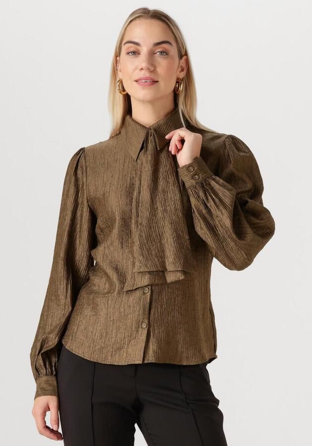 AAIKO Dames Blouses Veronne Tie Vis 545 Khaki - Foto 4
