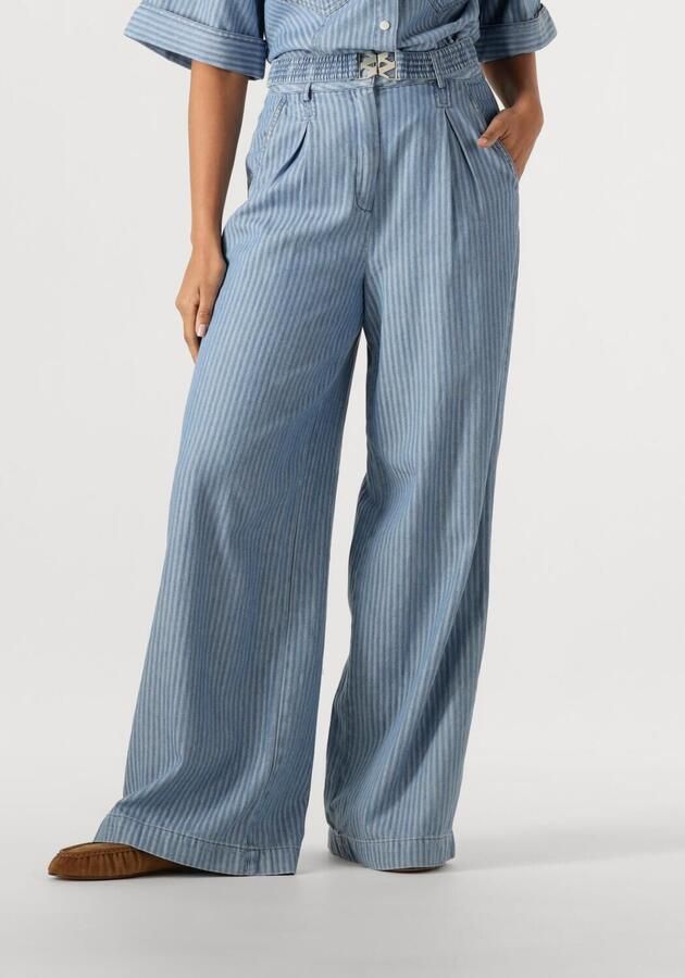 AAIKO Dames Jeans Lotty Stripe Co 568 Lichtblauw