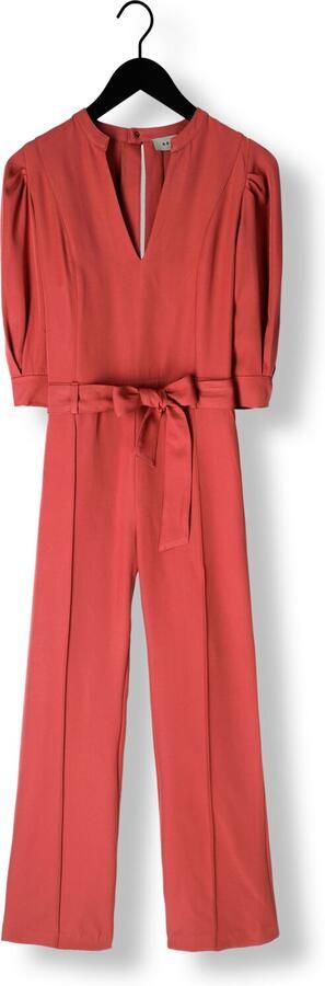 Aaiko Jumpsuit met strikceintuur Hellen rood - Foto 4