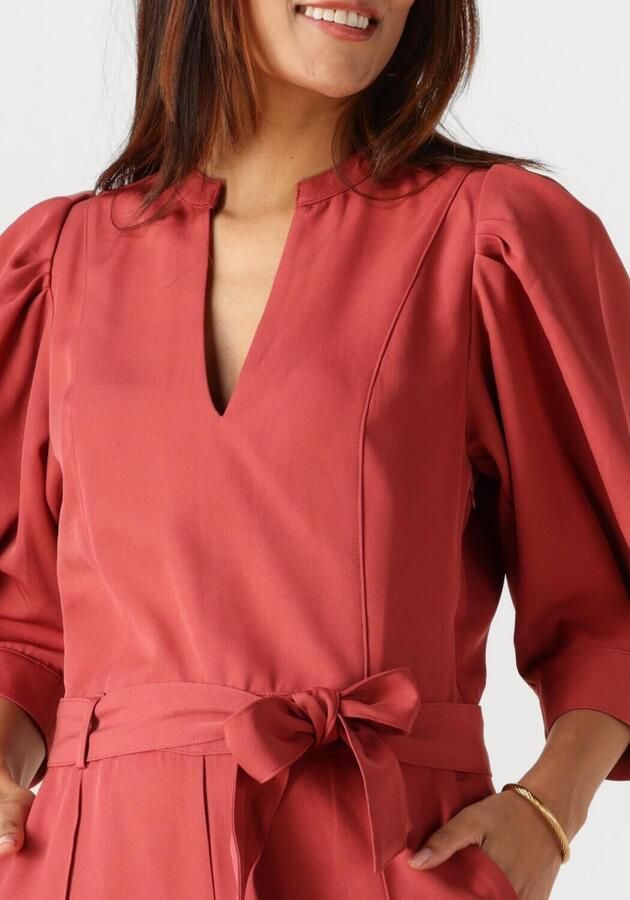 Aaiko Jumpsuit met strikceintuur Hellen rood - Foto 3