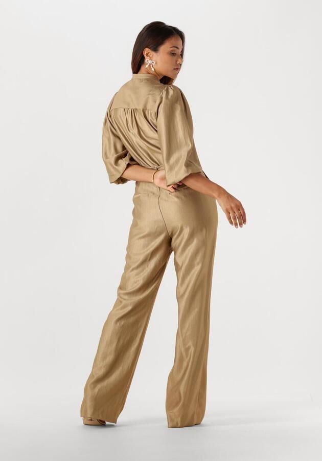 Aaiko Viscose jumpsuit met strikceintuur Katy groen - Foto 3