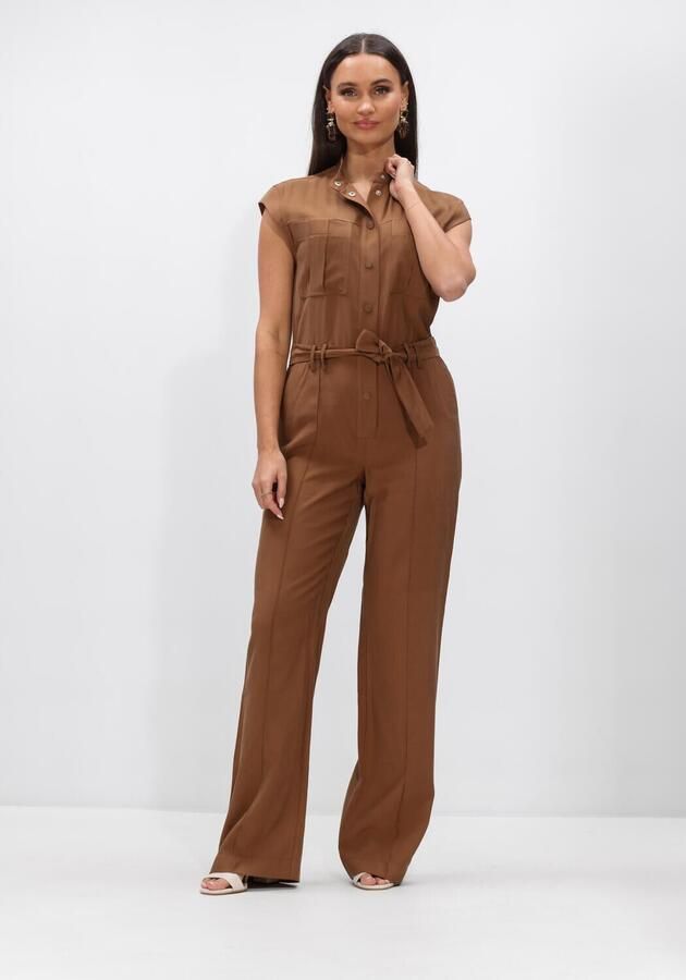 AAIKO Dames Jumpsuits Lisana Tencel Ten 545 Bruin