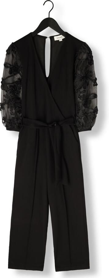 Aaiko Jumpsuit met geborduurde mouwen Lizeth zwart - Foto 3