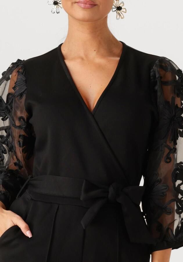Aaiko Jumpsuit met geborduurde mouwen Lizeth zwart - Foto 2