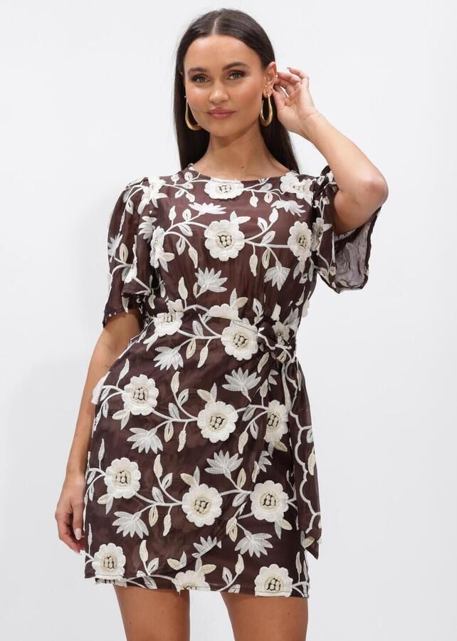 AAIKO Dames Jurken Celina 3d Ten 518 Bruin