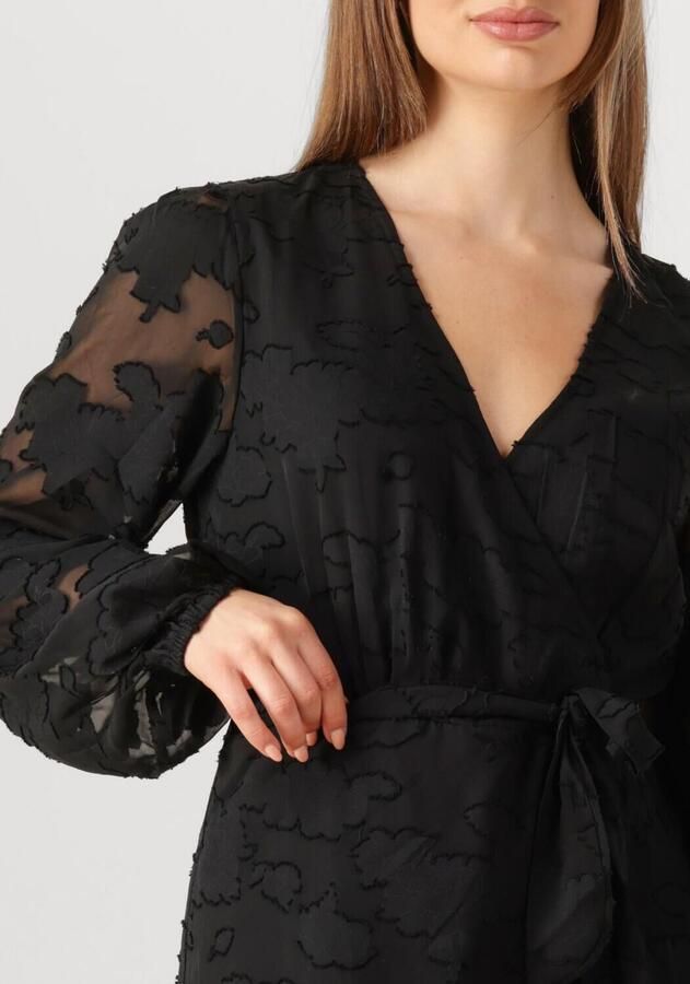 AAIKO Dames Jurken Eloise Chiffon Flower Pes 509 Zwart