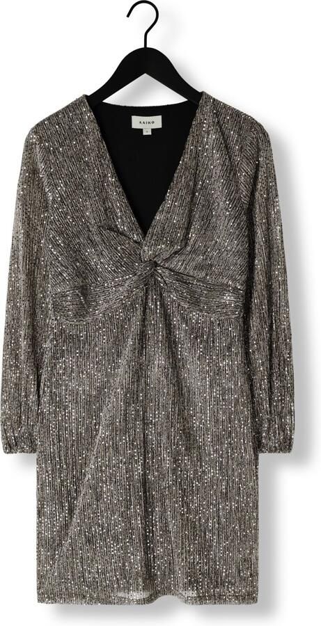 Aaiko Gwen Mesh Mini Jurk Glamour Gray Dames - Foto 3