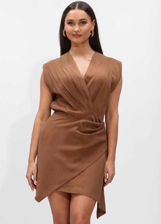 AAIKO Dames Jurken Leny Tencel Ten 545 Bruin