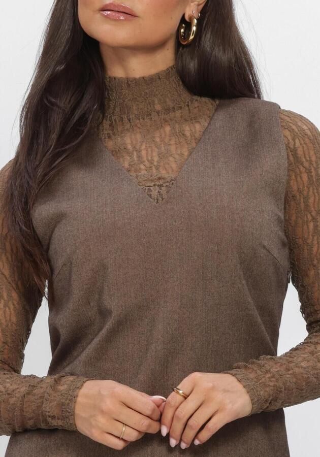 AAIKO Dames Jurken Rivane Tweed Vis 518 Bruin - Foto 3