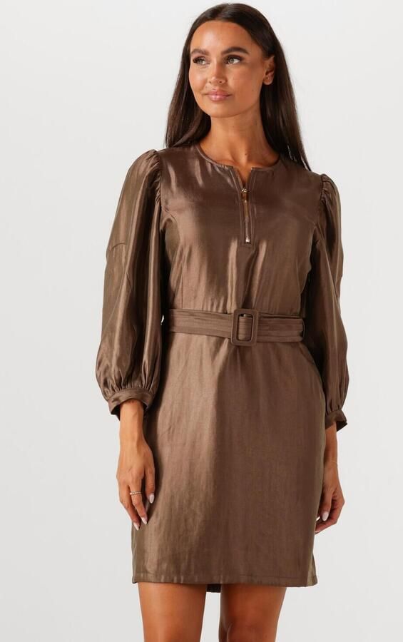 AAIKO Dames Jurken Semira Crinkle Vis 545 Bruin - Foto 4