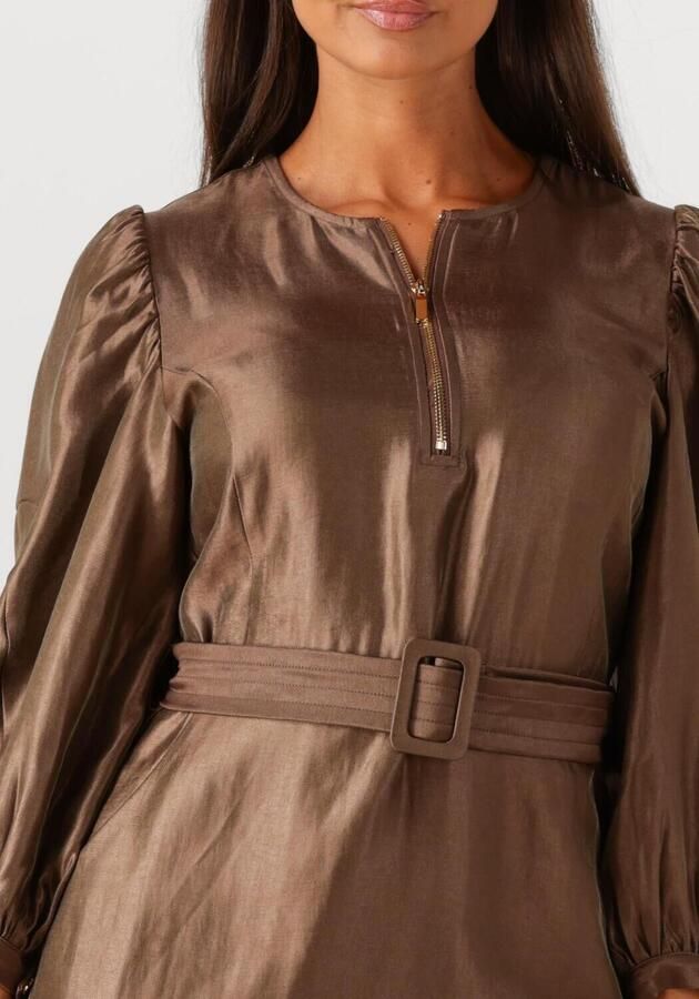 AAIKO Dames Jurken Semira Crinkle Vis 545 Bruin