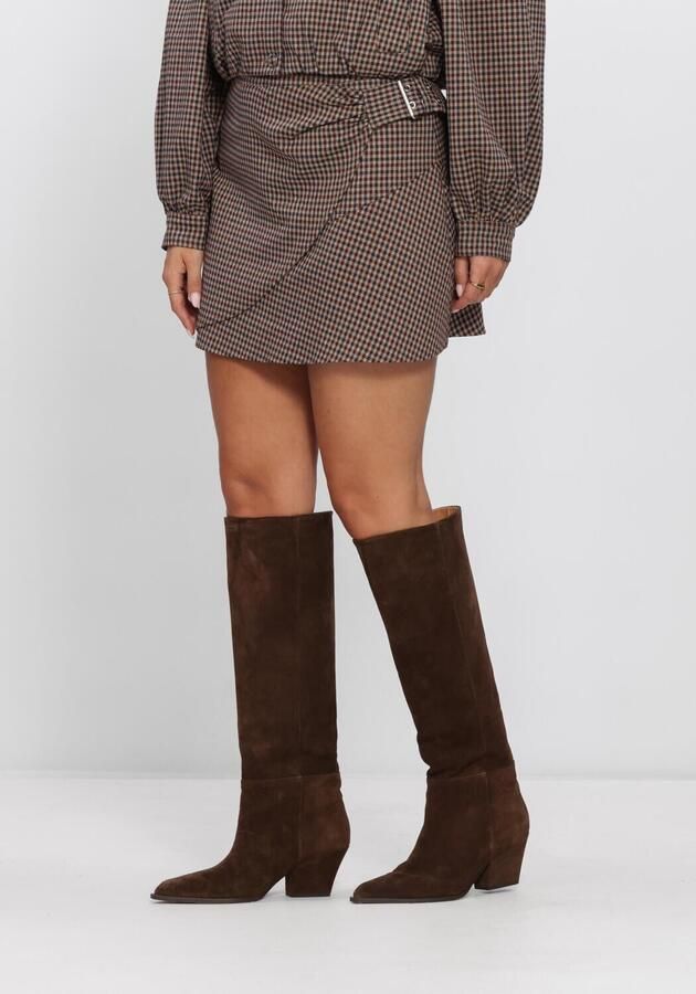 AAIKO Dames Rokken Soie Check Vis 515 Bruin