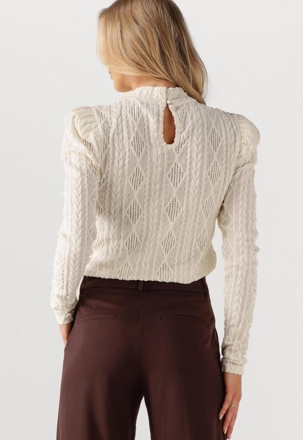 AAIKO Dames Tops & T-shirts Ivona Argyle Pes 133 Gebroken Wit - Foto 2