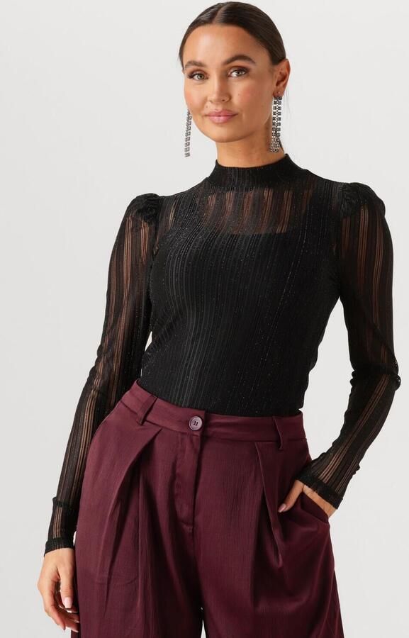 AAIKO Dames Tops & T-shirts Ivona Mesh Pes 123 Zwart - Foto 4