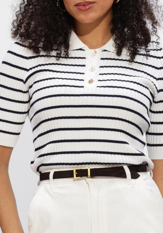 AAIKO Dames Tops & T-shirts Julia Stripe Vis 302 Gebroken Wit - Foto 4