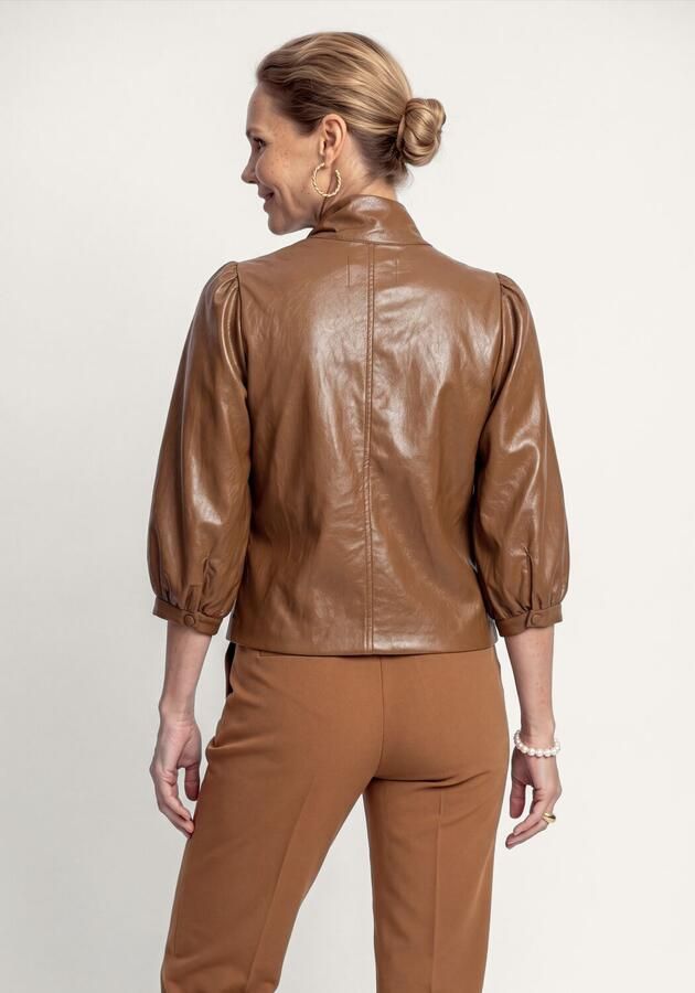 AAIKO Dames Tops & T-shirts Pemmy Pu 689 Top Cognac - Foto 3