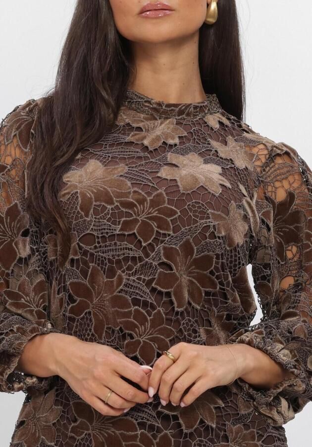 AAIKO Dames Tops & T-shirts Shaila Velvet Pes 500 Bruin - Foto 4