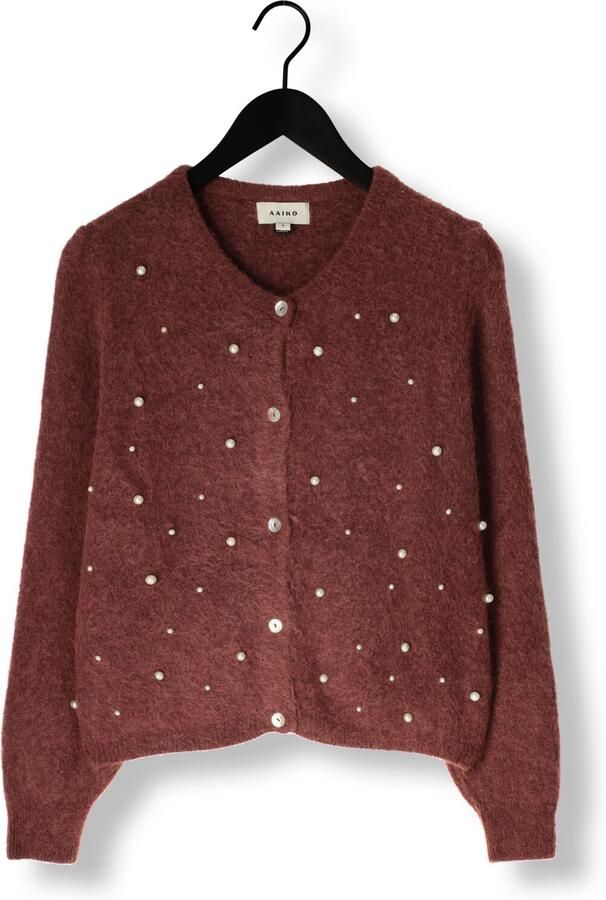 AAIKO Dames Truien & Vesten Lorys Pearls Cardigan Bruin - Foto 2