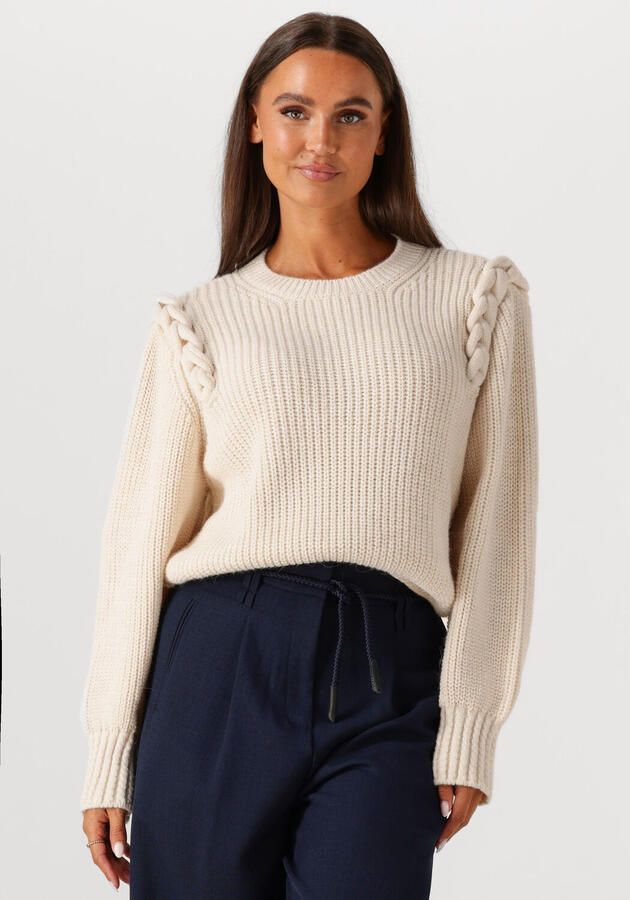 Aaiko Trui met gevlochten details Veerle naturel - Foto 4