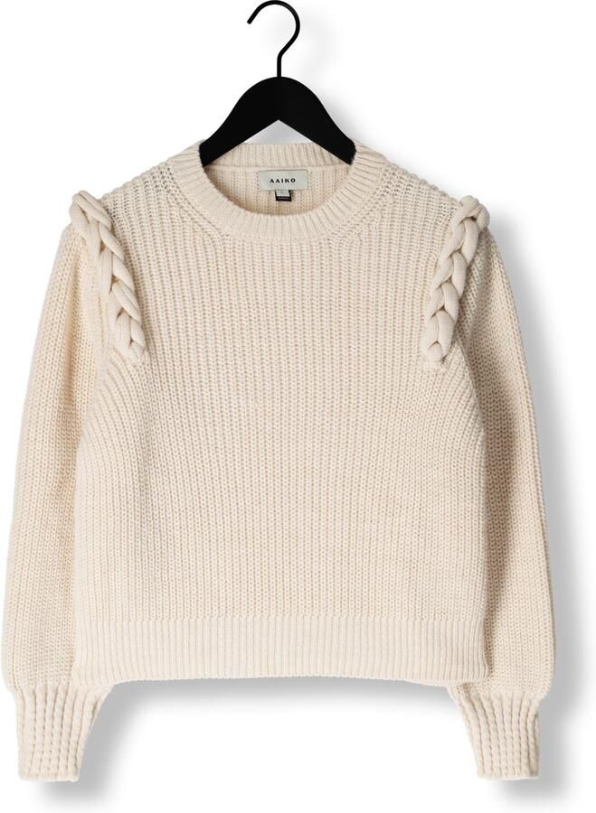 Aaiko Trui met gevlochten details Veerle naturel