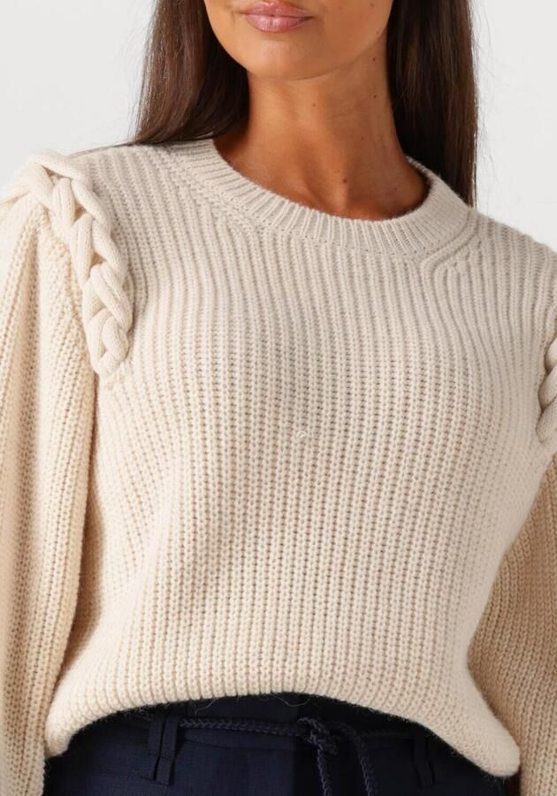 Aaiko Trui met gevlochten details Veerle naturel - Foto 3