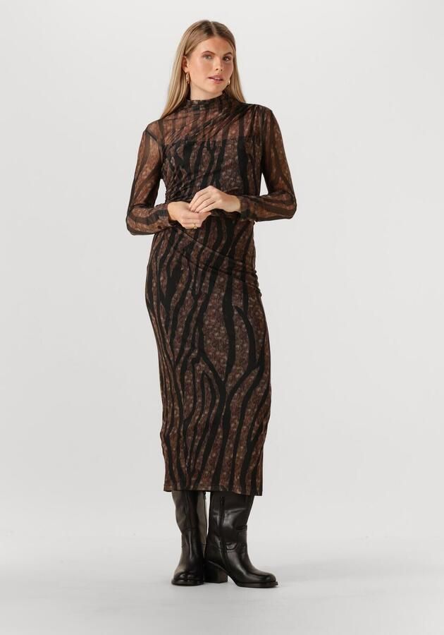 ACCESS Dames Jurken D54-3352-0006 Bruin - Foto 4