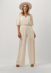 Access Creme Jumpsuit With Batwing Sleeves