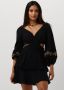 ACCESS Dames Jurken Embroidery Dress With Side Slits Zwart - Thumbnail 1
