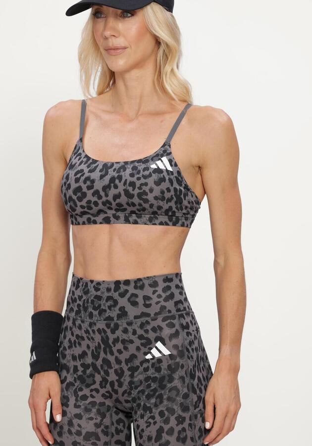 ADIDAS Dames Tops & T-shirts Opt Aop Ls Bra Grijs - Foto 4