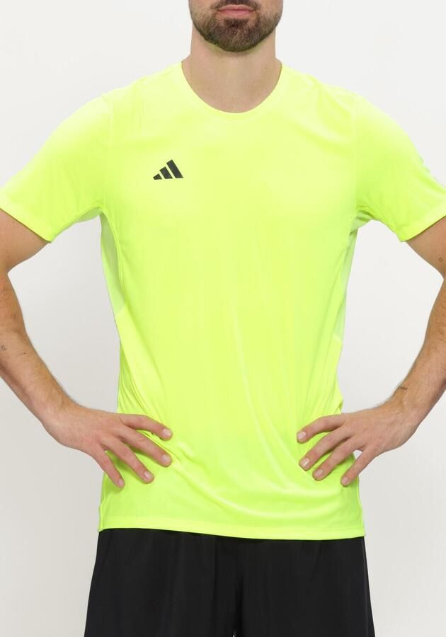 ADIDAS Heren Polo's & T-shirts Adizero E Tee Lime - Foto 4