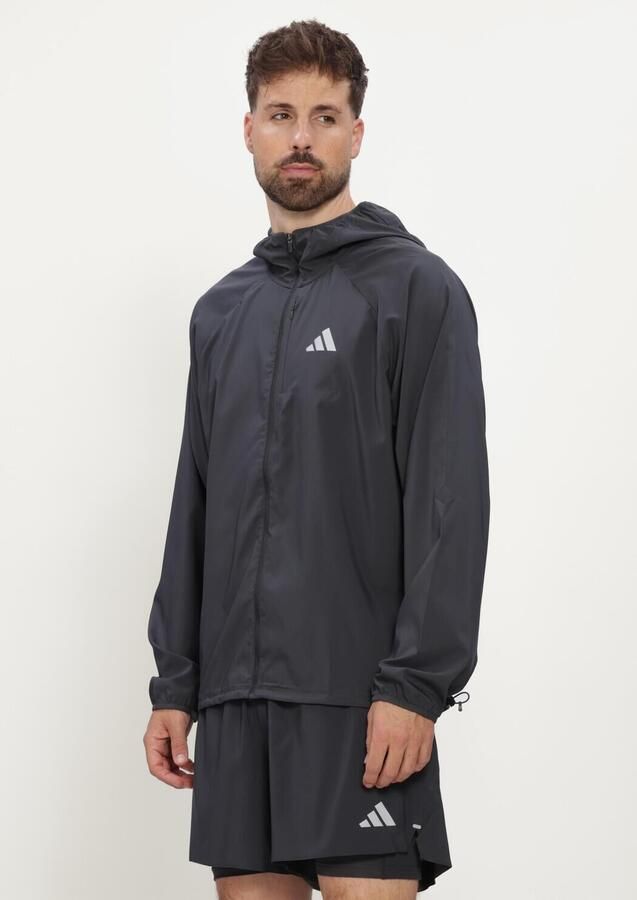 ADIDAS Heren Truien & Vesten Run Ess Jkt M Antraciet