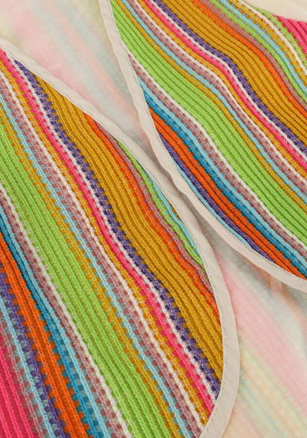 AI&KO gestreept gilet ecru roze groen Multi Meisjes Polyester Klassieke kraag 164