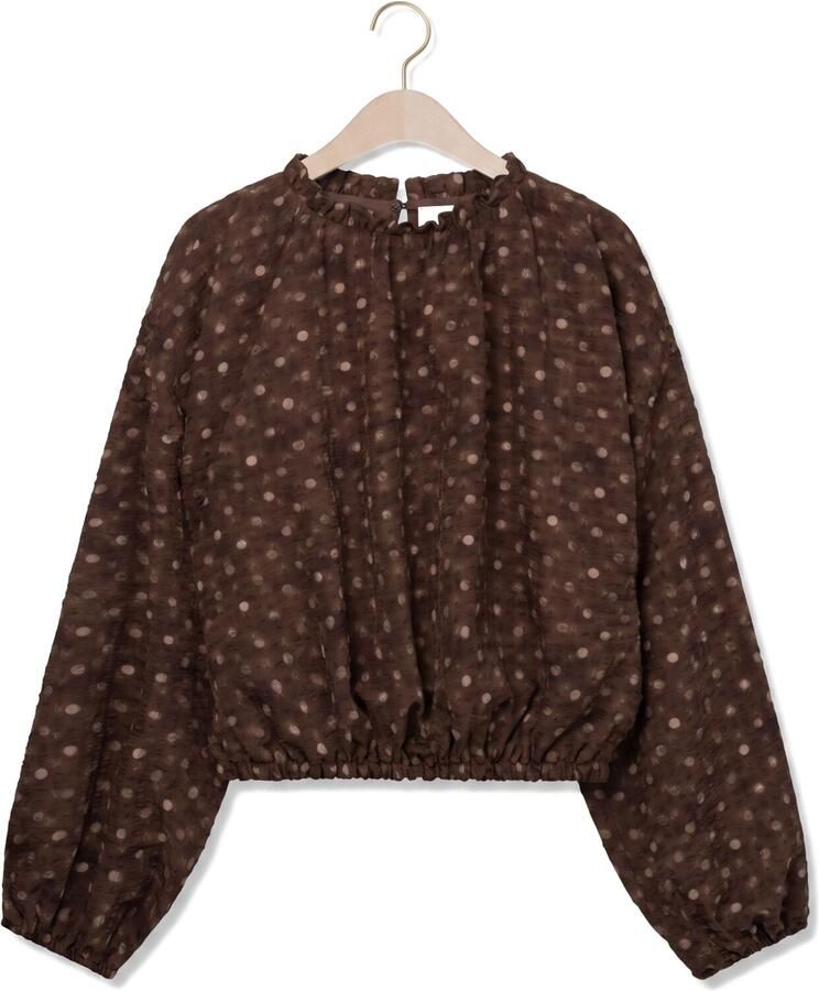 AI&KO Meisjes Blouses Cristy Dots Pes 502 G Bruin