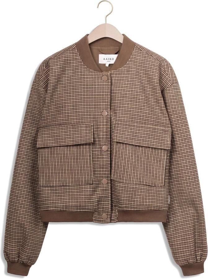 AI&KO Meisjes Jassen Madie Check Wo 609 G Bruin