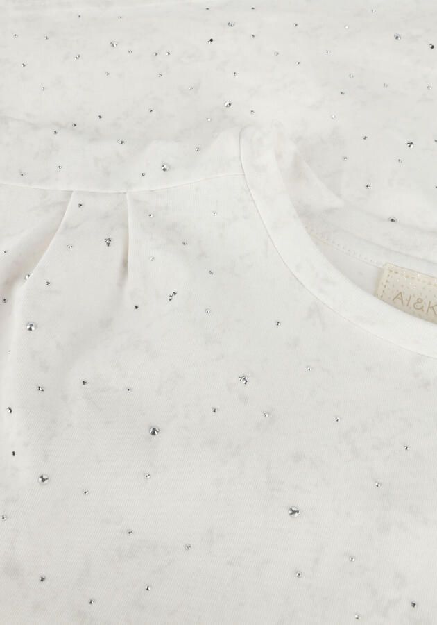AI&KO Meisjes Tops & T-shirts Lucia Strass Co 112 G Gebroken Wit