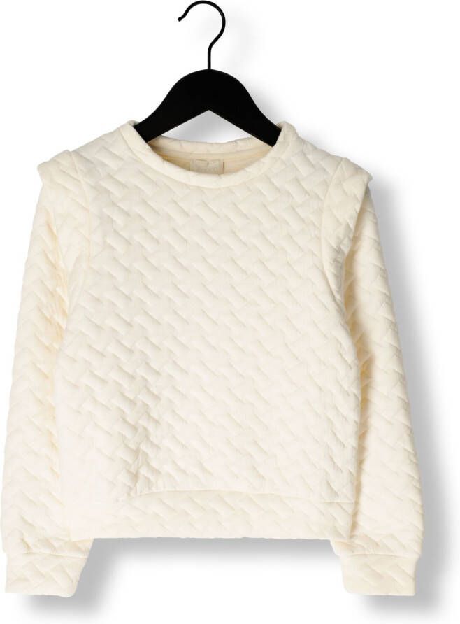 AI&KO sweater Carolla met textuur wit 128 | Sweater van