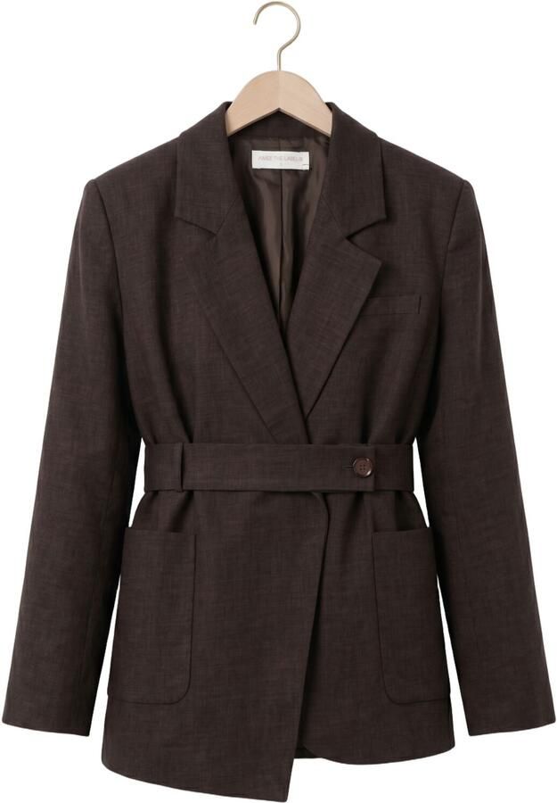 AIMEE THE LABEL Dames Blazers Atlasw6 Blazer Bruin - Foto 4