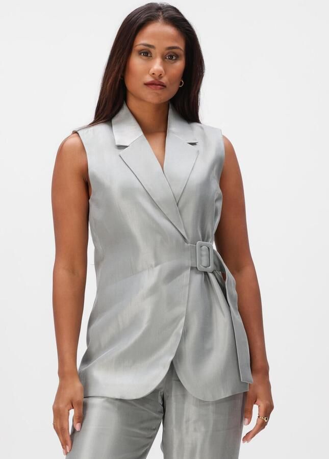 AIMEE THE LABEL Dames Blazers Hope Waistcoat Zilver