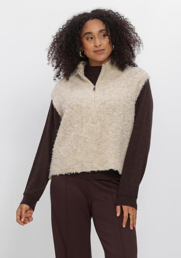 AIMEE THE LABEL Dames Blazers Loiraw6 Waistcoat Beige