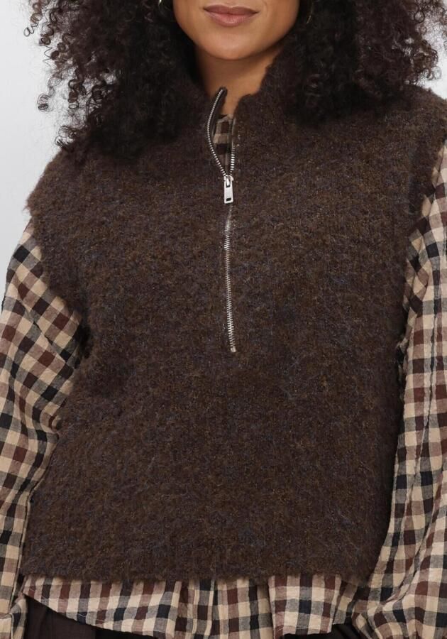 AIMEE THE LABEL Dames Blazers Loiraw6 Waistcoat Bruin - Foto 3