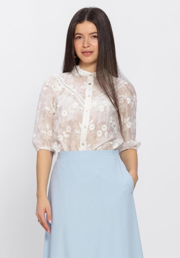 AIMEE THE LABEL Dames Blouses Canna Blouse Wit