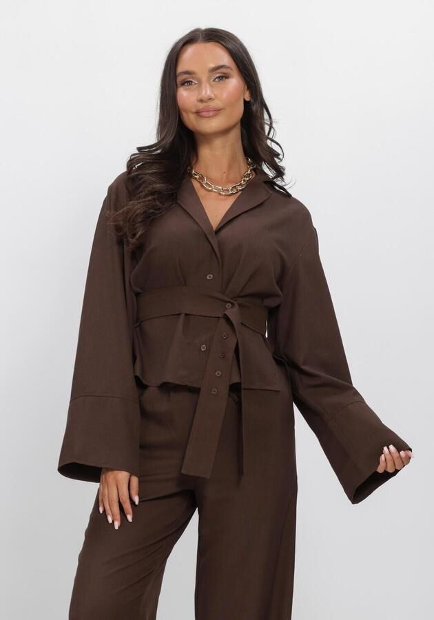 AIMEE THE LABEL Dames Blouses Falkohs Blouse Bruin