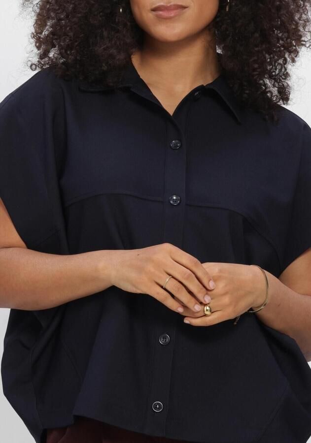AIMEE THE LABEL Dames Blouses Indonesiaw6 Blouse Donkerblauw - Foto 3