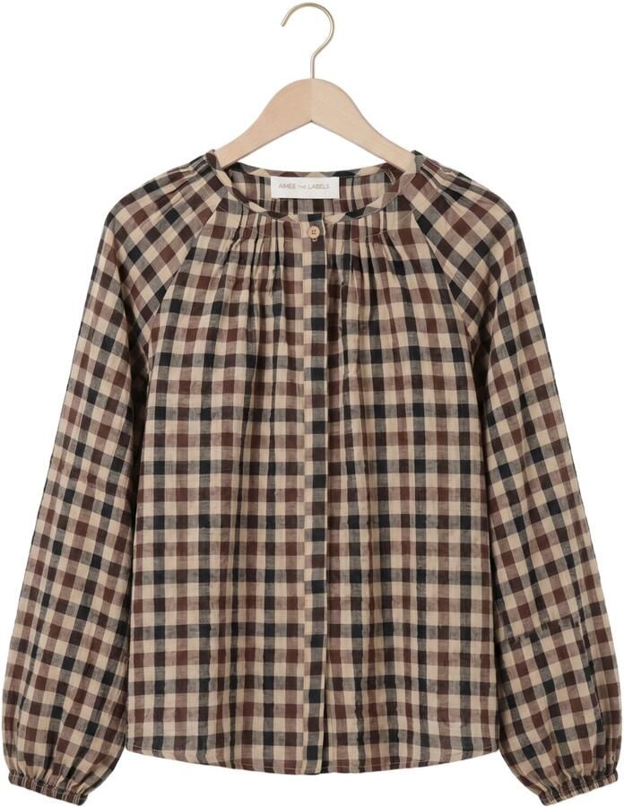 AIMEE THE LABEL Dames Blouses Peerw6 Blouse Bruin - Foto 2